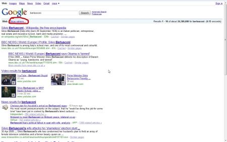 show-options-on-google