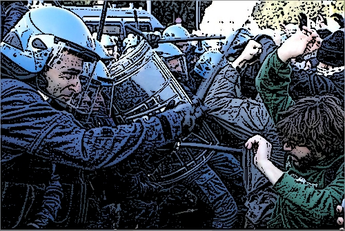 scontri polizia operai