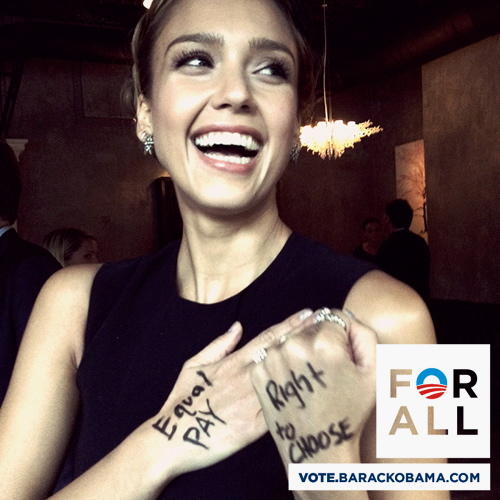 Jessica Alba #ForAll % name Obama punta sui giovani e lancia #ForAll, la nuova campagna social