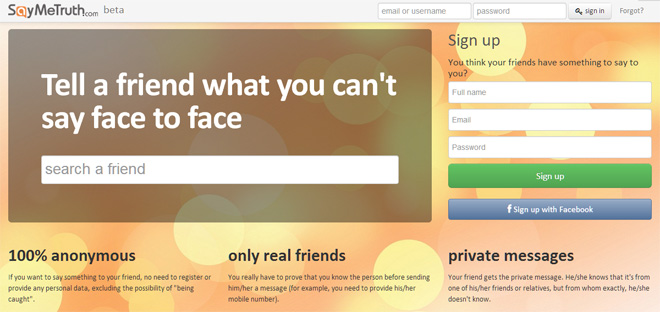 Saymetruth, ecco il Social Network per restare anonimi photo Saymetruth, ecco il Social Network per restare anonimi