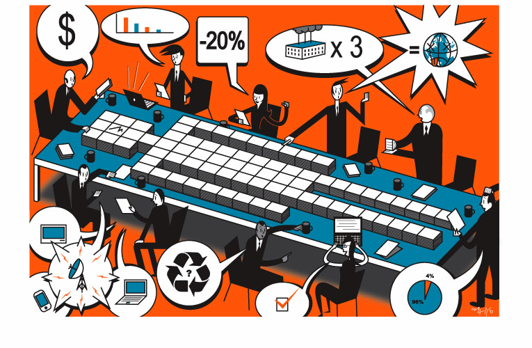 Illustrazione di Joel Castillo per Harvard Business Review (sett 2007)