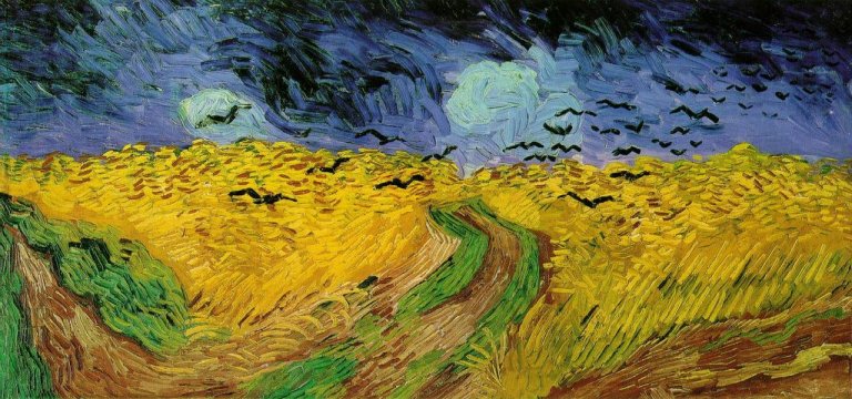 Vincent Van Gogh, Campo di grano con volo di corvi, 1890.