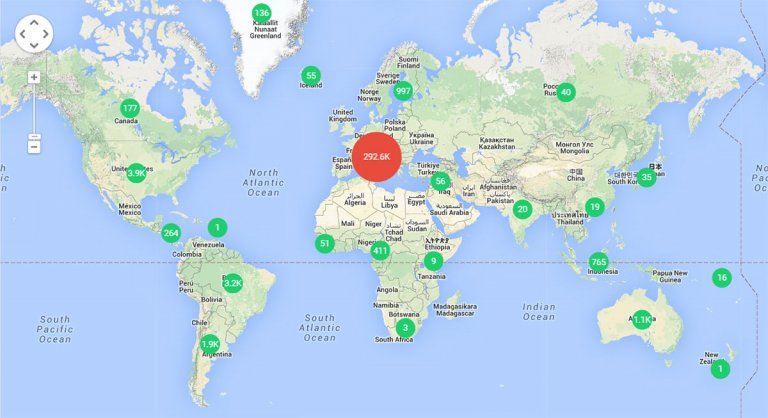 #sanremo2015-mappa-tweet-seconda-serata