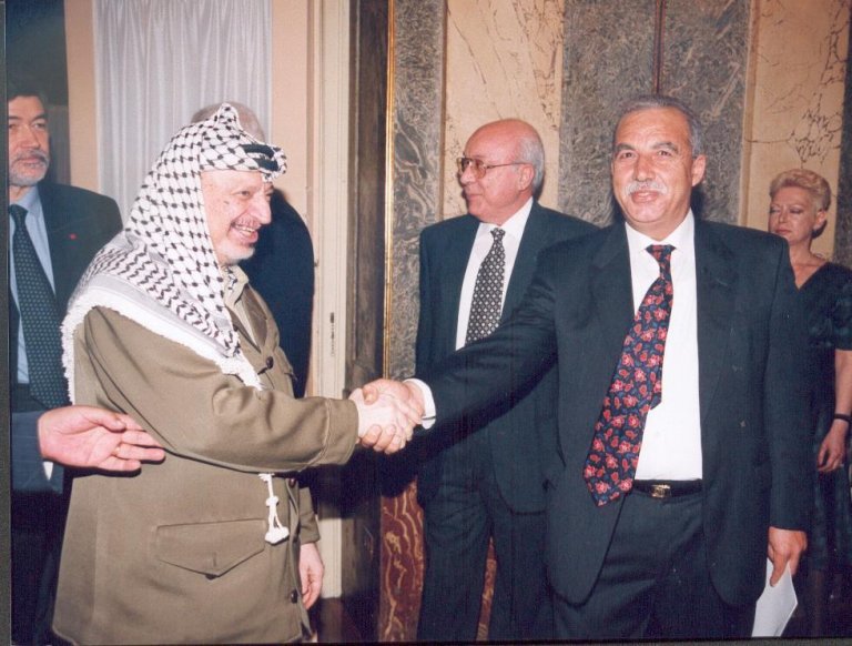  Agostino Spataro riceve Yasser Arafat, Roma, 1998