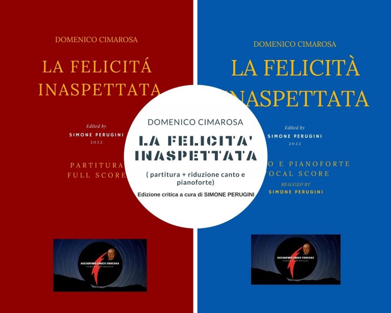 Canto e Pianoforte - Vocal Score Cimarosa La felicità inaspettata: